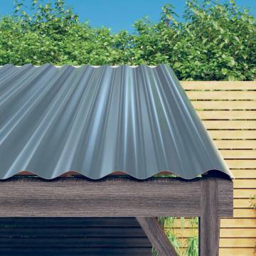 Roof Panels 36 pcs Powder-coated Steel Grey 80x36 cm