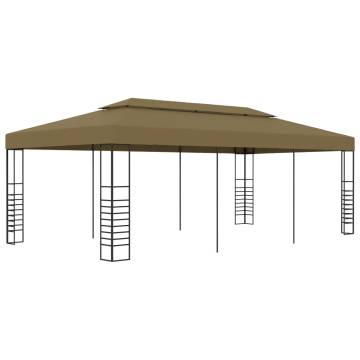 Garden Gazebo 6x3x2.7 m Taupe 180 gm²