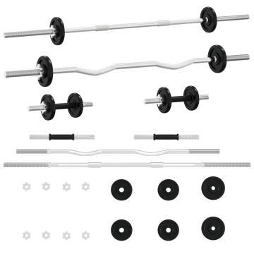 Barbell and Dumbbell Set 30 kg Cast Iron