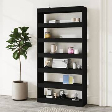 Book CabinetRoom Divider Black 100x30x198 cm Engineered wood