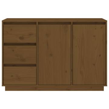 Sideboard Honey Brown 111x34x75 cm Solid Wood Pine