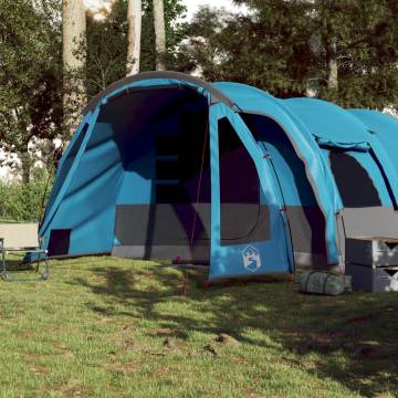 Family Tent Tunnel 8-Person Blue Waterproof