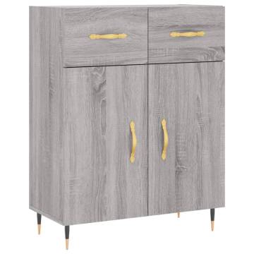 Highboard Grey Sonoma 69.5x34x180 cm Engineered Wood