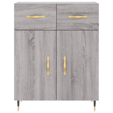 Highboard Grey Sonoma 69.5x34x180 cm Engineered Wood