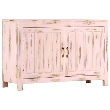 Sideboard Light Pink 110x35x70 cm Solid Mango Wood