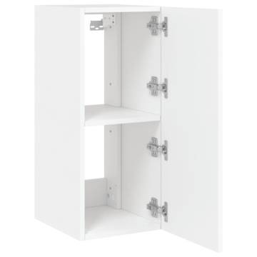 TV Wall Cabinet with LED Lights White 30.5x35x70 cm