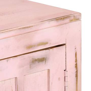 Sideboard Light Pink 110x35x70 cm Solid Mango Wood