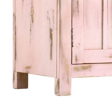 Sideboard Light Pink 110x35x70 cm Solid Mango Wood