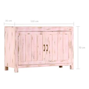 Sideboard Light Pink 110x35x70 cm Solid Mango Wood