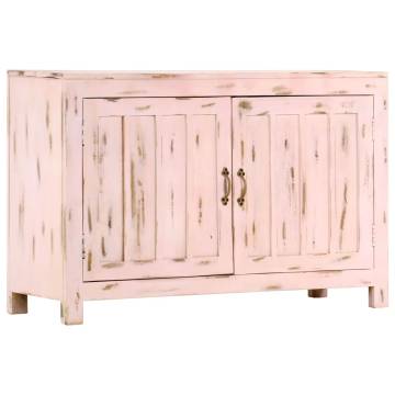 Sideboard Light Pink 110x35x70 cm Solid Mango Wood