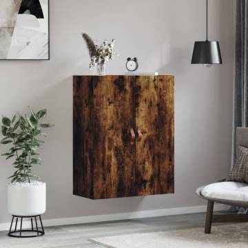 Wall Mounted Cabinet Smoked Oak 69.5x34x90 cm