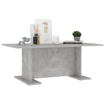 Coffee Table Concrete Grey 103.5x60x40 cm Engineered Wood