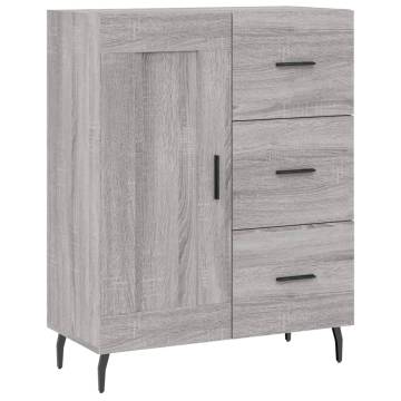 Highboard Grey Sonoma 69.5x34x180 cm Engineered Wood