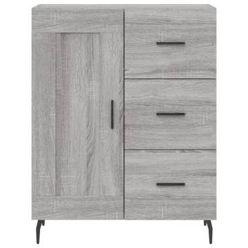 Highboard Grey Sonoma 69.5x34x180 cm Engineered Wood