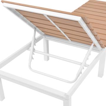 Sun Lounger Aluminium and WPC Brown