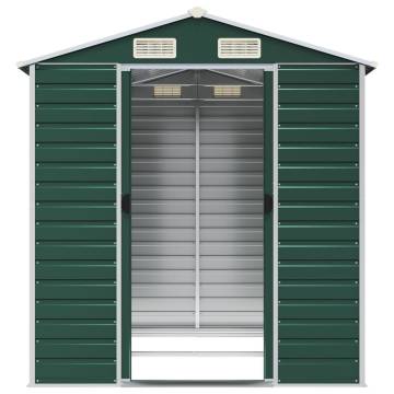 Garden Shed Green 191x215x198 cm Galvanised Steel