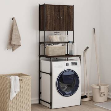 Washing Machine Cabinet Brown Oak 68x48.5x194 cm