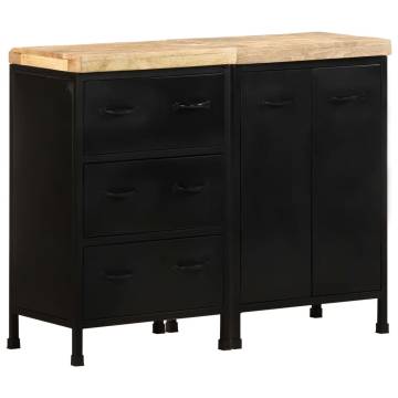 Sideboard with 3 Drawers and 2 Doors Rough Mango Wood