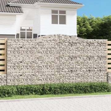 Arched Gabion Baskets 10 pcs 400x50x200220 cm Galvanised Iron