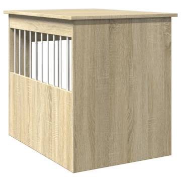 Dog Crate Furniture Sonoma Oak 55x75x65 cm Engineered Wood