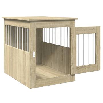 Dog Crate Furniture Sonoma Oak 55x75x65 cm Engineered Wood