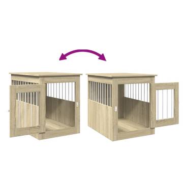 Dog Crate Furniture Sonoma Oak 55x75x65 cm Engineered Wood