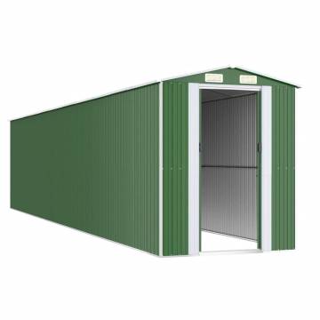 Garden Shed Green 192x938x223 cm Galvanised Steel