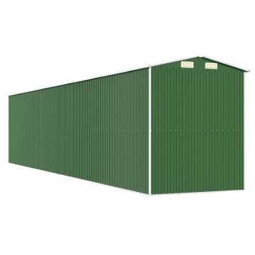 Garden Shed Green 192x938x223 cm Galvanised Steel