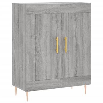 Highboard Grey Sonoma 69.5x34x180 cm Engineered Wood