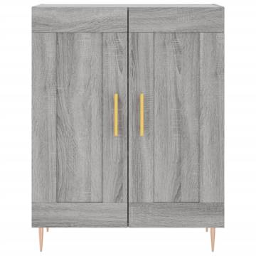 Highboard Grey Sonoma 69.5x34x180 cm Engineered Wood