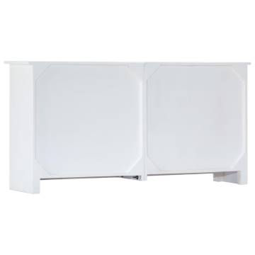 Sideboard Handmade White 140x30x70 cm Solid Acacia Wood