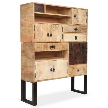 Sideboard Solid Mango Wood 100x30x130 cm