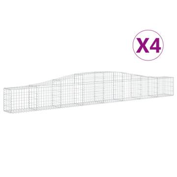 Arched Gabion Baskets 4 pcs 400x30x4060 cm Galvanised Iron