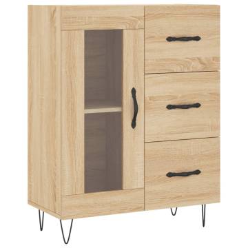 Highboard Sonoma Oak 69.5x34x180 cm Engineered Wood