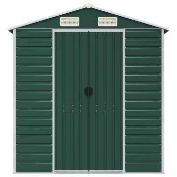 Garden Shed Green 191x810x198 cm Galvanised Steel