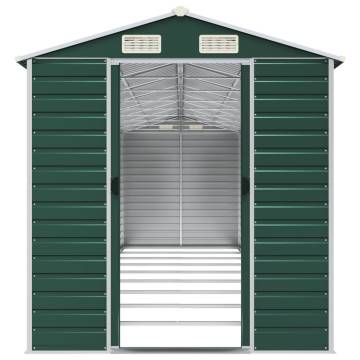 Garden Shed Green 191x810x198 cm Galvanised Steel