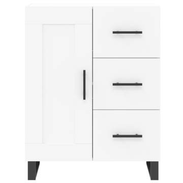 Highboard White 69.5x34x180 cm Engineered Wood