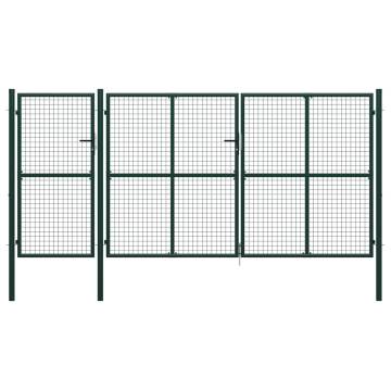 Garden Gate Steel 400x150 cm Green