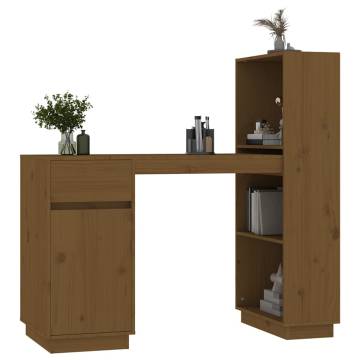 Desk Honey Brown 110x53x117 cm Solid Wood Pine