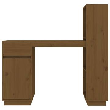 Desk Honey Brown 110x53x117 cm Solid Wood Pine