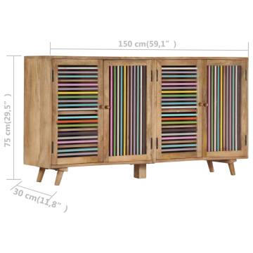 Sideboard 150x30x75 cm Solid Mango Wood