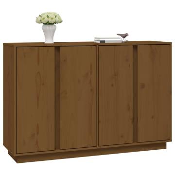 Sideboard Honey Brown 120x35x80 cm Solid Wood Pine