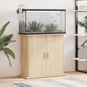 Aquarium Stand Sonoma Oak 81x36x73 cm Engineered Wood