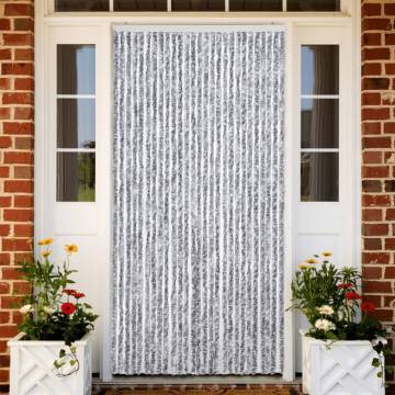 Insect Curtain White and Grey 118x220 cm Chenille