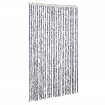 Insect Curtain White and Grey 118x220 cm Chenille