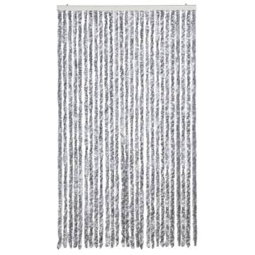 Insect Curtain White and Grey 118x220 cm Chenille