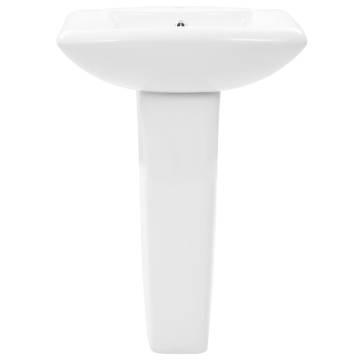 Freestanding Basin with Pedestal Ceramic White 580x470x200 mm