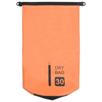 Dry Bag with Zipper Orange 30 L PVC