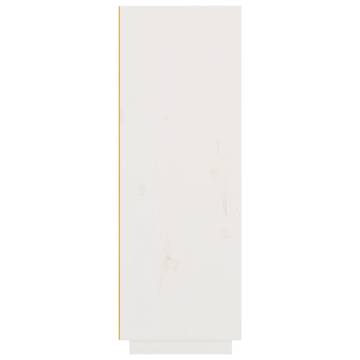 Highboard White 60x40x116.5 cm Solid Wood Pine