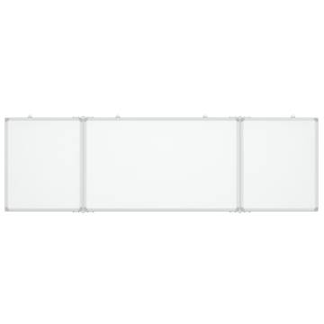 Magnetic Whiteboard Foldable 200x60x1.7 cm Aluminium